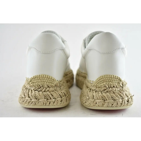 Christian Louboutin Espasneak Flat White Bianco Platform Espadrille Sneaker 40 - Picture 10 of 11